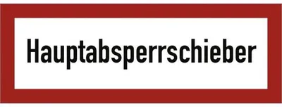 Produktbild von Dreifke® Schild Hauptabsperrschieber, Alu, 297x105 mm