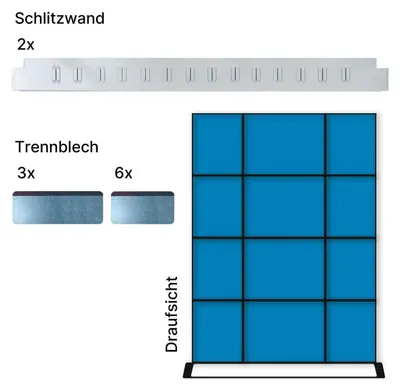Produktbild von Fachteilerset 1/3, H 60 mm