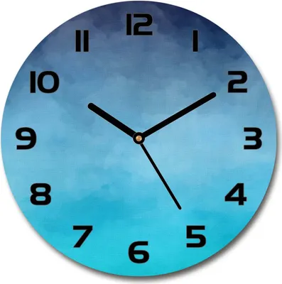 Produktbild von Wanduhr aus Glas 30fi Glasbild Glasuhr Gehärtetes Glas - schwarze-zeiger - Smoke