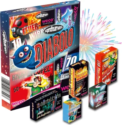 Zdjęcie produktu dla Diabolo XXL - 70 sztuk fajerwerków sylwestrowych dla młodzieży