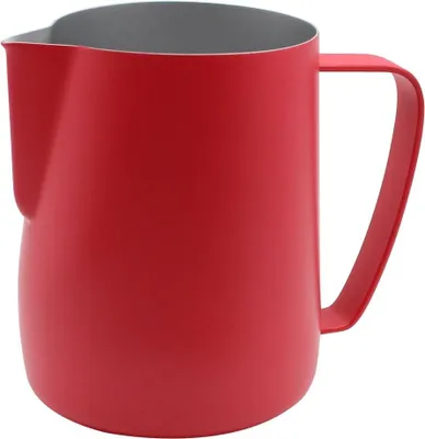 Immagine prodotto di Lattiera in acciaio inox, adatta per caffè latte e schiuma di latte, 600 ml, rosso