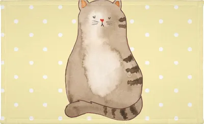 Produktbild von Mr. & Mrs. Panda Handtuch Katze Sitzen - Gelb Pastell - Geschenk, 100x50, Liebe, Cat, Händehandtuch, Baumwollhandtuch, Katzen, Cats, kleines, Familie, Flauschtuch