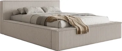 Produktbild von Selsey AFFOLIO - Polsterbett mit Breitcord-Bezug und Stauraum, Greige, 180x200 cm