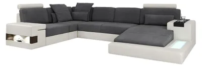 Produktbild von Ecke Ecksofa U-Form Wohnlandschaft Sofa Couch Polster Stoff Sofas Leder Neu