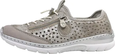 Image de Chaussures de dame Rieker Eagle/Moon/Scuba : chaussures basses, sandales, pantoufles, couleur beige, pour le quotidien