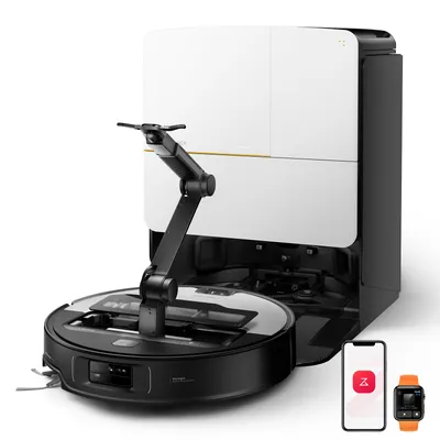 Produktbild von Roborock Saros Z70 Roboterstaubsauger, OmniGrip Arm, 22.000 Pa, 7.98 cm Ultra Slim, FlexiArm Riser, Heißwasser Mopp Waschen & Trocknen(Silber)