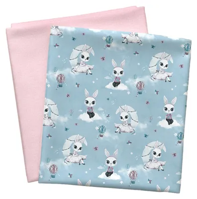 Produktbild von Stoffpaket Kinder 0,5x1,5m Jersey + 0,5x0,7m Bündchen Nähpaket Kinderkleidung