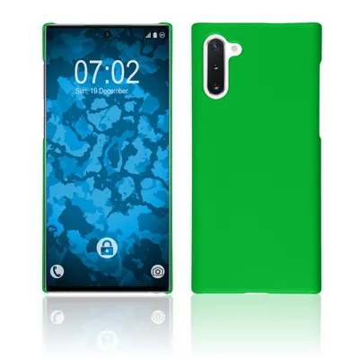 Produktbild von PhoneNatic Case kompatibel mit Samsung Galaxy Note 10 - Hülle grün gummiert Hard-case Cover