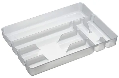 Obrázek produktu pro Příborník do zásuvky na příbory - Polypropylen - Bílá - 4 x 33 x 25 cm - Vhodný do myčky