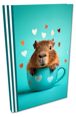 Imagen del producto de Notas A5, cubierta suave, diseño de capibara