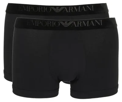 Obrázek produktu pro Emporio Armani pánské spodní prádlo, slipy s logem, sada 2 kusů, černá barva, velikost XL