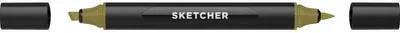 Produktbild von Molotow Twinmarker Sketcher brush+chisel K 415 olive