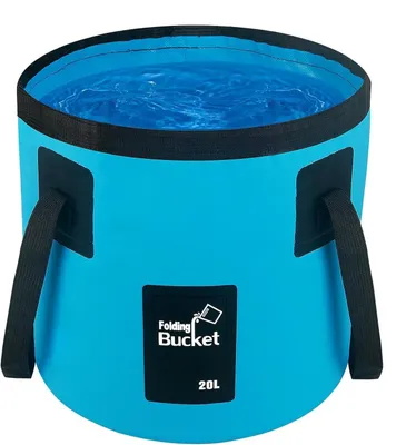 Productafbeelding van Opvouwbare Emmer 20 Liter met Handvat - Multifunctioneel Blauw