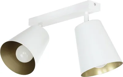 Immagine prodotto di Faretto da soffitto orientabile "Bomer" in oro bianco E27 Plafoniera retrò da soggiorno