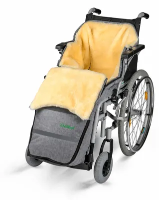 Produktbild von Fellhof Rollstuhl Lammfell Fusssack black-melange TOP