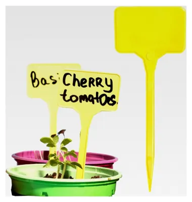 Produktbild von 60 Stück wetterfeste Pflanzenschilder, 15x5,5 cm umweltfreundliche PP Garten Pflanzenstecker zum Beschriften, T-Form wiederverwendbare Schilder für Gemüse, Kräuter, Blumen, Obstgarten, Gewächshaus Zubehör
