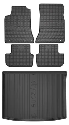 Imagen del producto de Alfombrillas de goma + bandeja de maletero para Infiniti Q30 2015-2019 (hatchback) – juego de 5 piezas, , a medida – Wielganizator SolidPRO