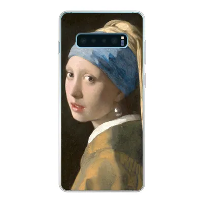 Produktbild von MuchoWow® Handyhülle Schutzhülle Hülle für Samsung Galaxy S10 Plus Das Mädchen mit dem Perlenohrring - Gemälde von Johannes Vermeer Silikon Softcase Handy Hülle - Schutzhülle