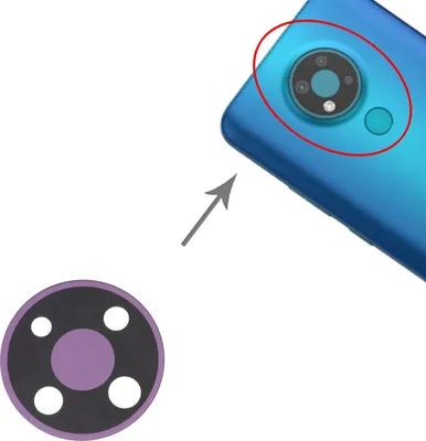 Obrázok produktu pre Kryt objektívu fotoaparátu pre Nokia 3.4 TA-1288, TA-1285, TA-1283 – fialový náhradný diel