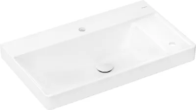 Produktbild von hansgrohe Xelu Q Waschtisch, 2 Hahnlöcher, mit Ablage, mit Ablaufgarnitur, ohne Überlauf, 800x480mm, Weiß, 61025450