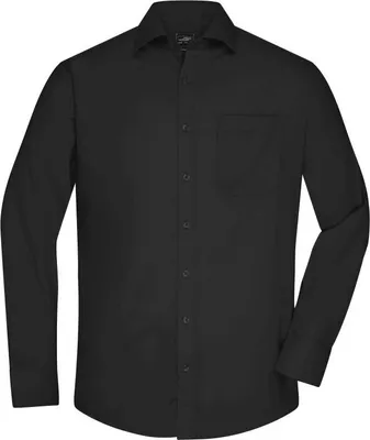 Produktbild von Men's Shirt Longsleeve Micro-Twill black, Gr. S