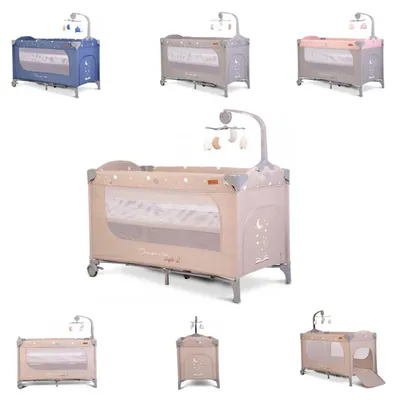 Produktbild von Cangaroo Reisebett Once upon a time, 2 Ebenen, Seiteneingang, Matratze, Mobile beige