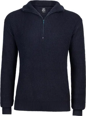 Produktbild von Brandit Strickpullover Herren Marine Troyer navy Basics 100% Polyacryl M
