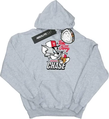 Produktbild von Tom And Jerry - "Cat & Mouse Chase" Kapuzenpullover für Jungen BI12980 (116) (Grau)