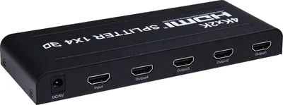 Immagine prodotto di PremiumCord splitter HDMI 1-4 porte in metallo con adattatore di alimentazione, 3D, FULL HD
