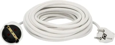 Produktbild von Unitec Verlängerungskabel Innen 10 Meter H05VV-F3G1,5, weiß