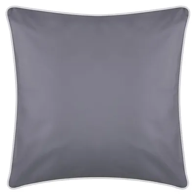 Imagen del producto de Cojín para exteriores, color gris oscuro con borde blanco, pack de 1 unidad