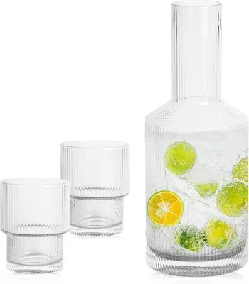 Immagine prodotto di Bicchiere trasparente per acqua calda e fredda, facile da pulire, ideale per tè freddo, vino, caffè e succhi, 765 ml