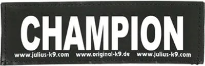 Produktbild von Julius-K9 Champion, PET-Kabelstrang mit Klettaufsatz, Hund, Schwarz, Weiß, IDC® Powergeschirr® Größe 1 - 4 IDC® Beltgeschirr Größe 1 - 3 K9® Powergeschirr® Größe..., 160 mm, 50 mm
