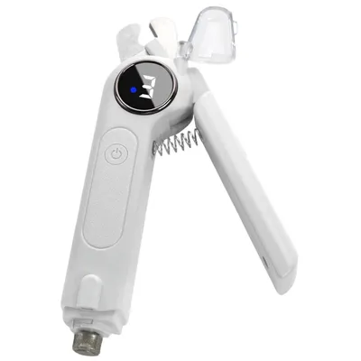 Produktbild von 2-in-1 Hundekrallenschere und -schleifer,Elektrischer Hundekrallentrimmer für Hunde und Katzen,3 Geschwindigkeitsstufen, USB-aufladbar,LED-Leuchten