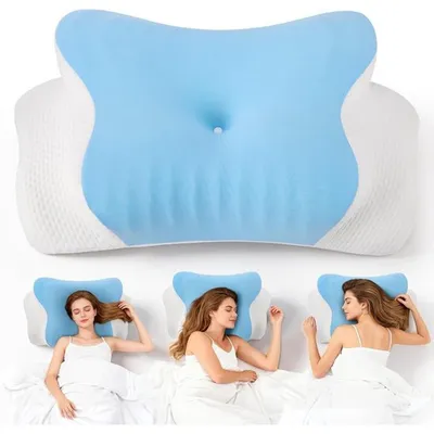 Produktbild von Ergonomisches Nackenstützkissen aus Memory-Schaum für Schlafkomfort