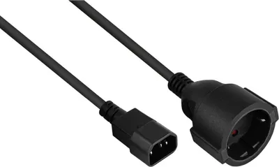 Image de Kabelmeister SK1402-S005 kabelmeister Netzkabel C14 Schutzkontakt-Buchse schw. 0,5m