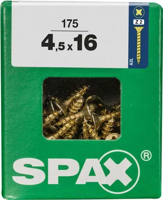 Immagine prodotto di Viti universali Spax 4,5 x 16 mm PZ 2 - 175 pezzi