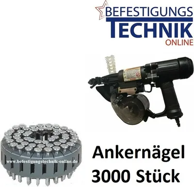 Produktbild von TC Coil Ankernägel 4,0x50mm Ring verzinkt 0° für BeA Multifix Senco HB75 Max CNV300J 3,0M
