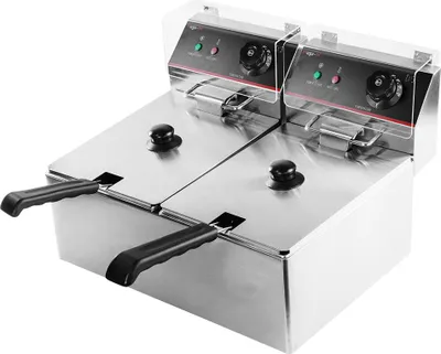 Zdjęcie produktu dla Frytkownica frytownica elektryczna Mega-M dwukomorowa gastronomiczna 2x8l 6600W 230V