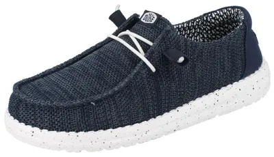 Produktbild von HEY DUDE Wally Stretch Sox Herren Slipper navy blau Textil - Größe: 41