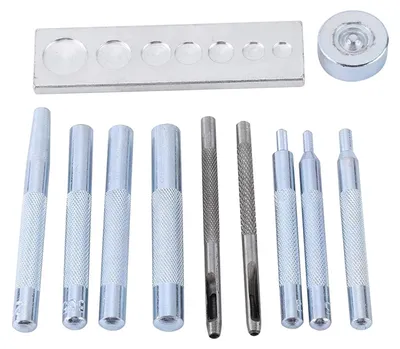 Productafbeelding van 11 Delige DIY Leer Gereedschapset met Gatenpons en Riemenmaker
