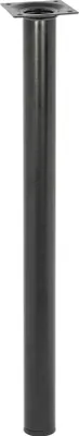 Produktbild von WAGNER Möbelbein CLASSIC RETRO - Ø 30 x 400 mm, Anschraubplatte 60 x 60 mm, Innengewinde Ø 10 mm, Stahl, schwarz - 12104001