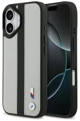 Zdjęcie produktu dla Etui Bmw M Perforated Stripe Logo Magsafe Na Iphone 17 - Szare
