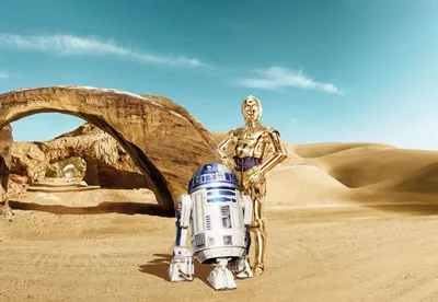 Zdjęcie produktu dla Disney fototapeta Star Wars beżowymIniebieskim - 612223 - 368 x 254 cm