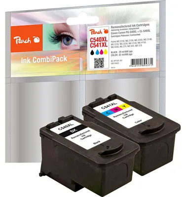 Produktbild von Peach C540XL/C541XL bk, color Spar Pack Tintenpatronen, Schwarz, Cyan, Magenta, Gelb, 2 Stück(e), Multipack