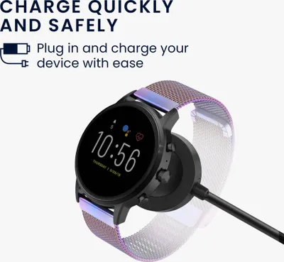 Produktbild von kwmobile USB Kabel Charger kompatibel mit Fossil Gen 6 5 4 Smartwatch / Skagen Falster 2 Ladekabel - Smart Watch Ersatzkabel - Fitnesstracker