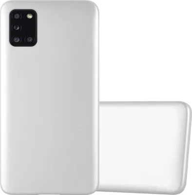 Produktbild von Cadorabo Schutzhülle für Samsung Galaxy A31 Hülle in Silber Handyhülle TPU Silikon Etui Cover Case