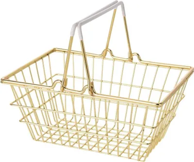 Image de Panier en fil d'or avec anse