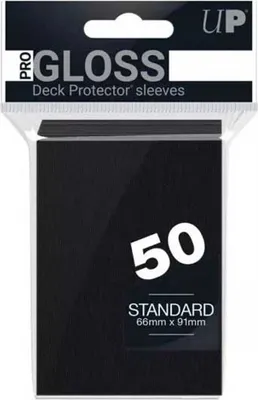 Image de Lot de 50 pochettes Ultra Pro Pro-Gloss format standard 66 x 91 mm (noir)
