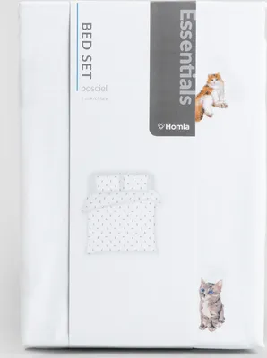 Obrázok produktu pre HOMLA GATTINO Posteľná bielizeň z mikrovlákna s motívom mačiek, 220 x 200 cm.